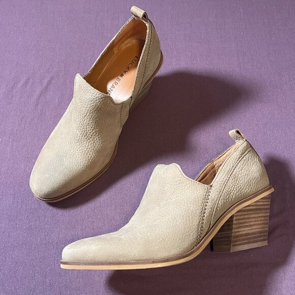 Lucky Brand Ankle Boots Slip On Booties Chunky Block Casual - Womens Size 6.5 - Picture 1 of 16